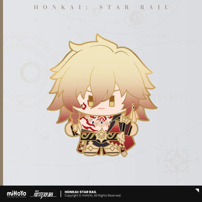 Honkai:Star Rail Chibi Doll Series Rocking Head Metal Pin Badge