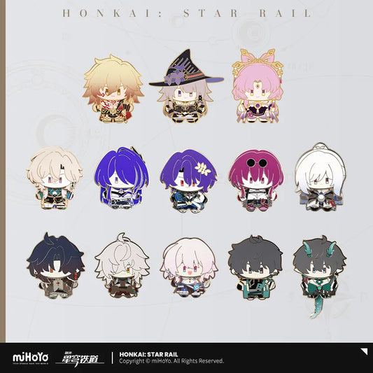 Honkai:Star Rail Chibi Doll Series Rocking Head Metal Pin Badge