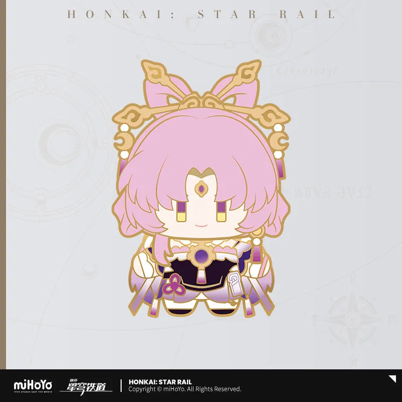 Honkai:Star Rail Chibi Doll Series Rocking Head Metal Pin Badge