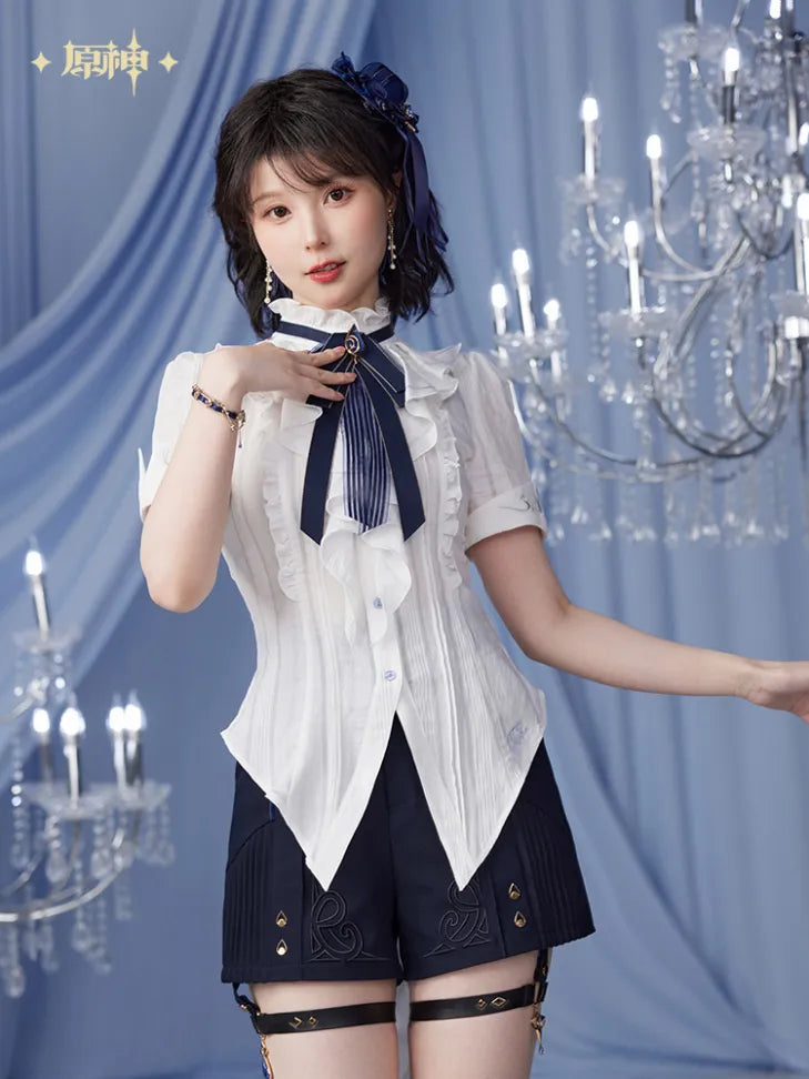 Genshin Impact Theme Impression Furina Short-Sleeved Waist Blouse w/ Bonus